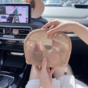 Kleine kosmetiktasche netz durchsichtig make up tasche reise reißverschluss organizer