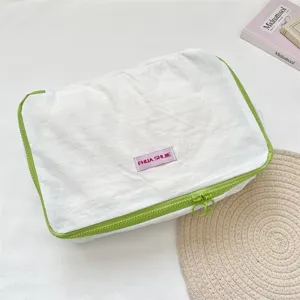 Koreanischer Stil Kontrastfarbe Kante Kleidung Aufbewahrungstasche Reise Organizer