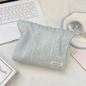 Koreanischer Stil Spitzen Kosmetiktasche Reise Make-up Aufbewahrungstasche filigran