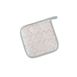 Korean style quilted coaster heat insulation pad cute heart star pattern coffee cup mat.