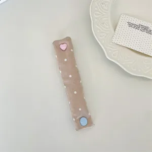 Cute polka dot cable organizer earphone cord management strap portable desktop cord keeper