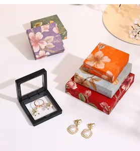 Ensemble de boîtes cadeaux de bijoux floraux chinois traditionnels avec boîte flottante.