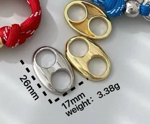 DIY Metall Dosenlasche Anhänger für Armbänder Schmuckherstellung Komponenten 26mm 17mm