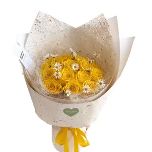 Hollow Lace Petal Flower Wrapping Paper Handmade Dreamy Hemp Silk Specialty Paper For Bouquet Florist Gift DIY Decoration