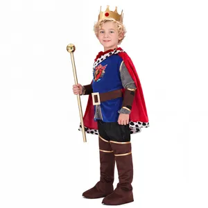 Deguisement Roi Enfant Halloween Fete Cosplay Prince Couronne Sceptre Cape Tenue Pro