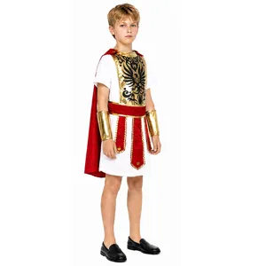 Costume de soldat romain pour enfants déguisement d'Halloween cosplay historique avec cape