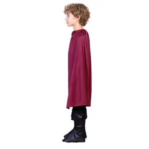 Disfraz de rey real de Halloween para niños capa y cubiertas de botas para fiesta cosplay.