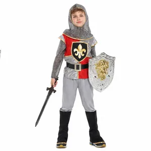 Ensemble de costume de chevalier médiéval pour enfants avec épée pour fête d'Halloween