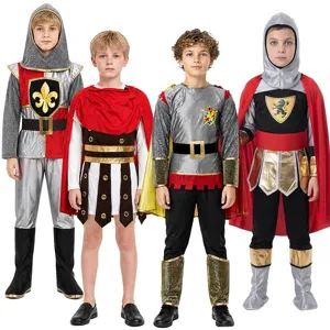 Kids Halloween Roman Warrior Spartan Costume Boys Girls Knight Cosplay Party Performance Outfit Festival Holiday Costume