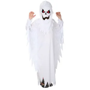 Bambini Halloween costume fantasma bianco spaventoso cosplay festa vestirsi vestiti per bambini