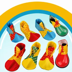 Scarpe da clown colorate per cosplay, divertenti scarpe da spettacolo grandi per adulti e bambini.