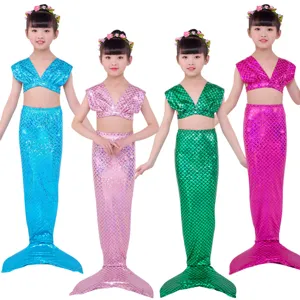 Costume da bagno sirena bambini set bikini due pezzi per piccole ragazze festa spiaggia