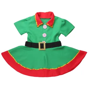 Ensemble de costume de lutin de Noël pour enfants pour spectacle de fête et habillage festif