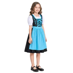 Παιδικό γερμανικό βαυαρικό φόρεμα Dirndl Oktoberfest παραδοσιακή στολή πλήρης όψη