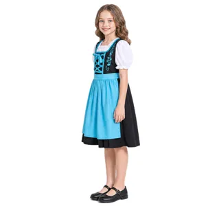 Παραδοσιακή γερμανική βαυαριδική στολή Oktoberfest Dirndl φόρεμα για κορίτσια.