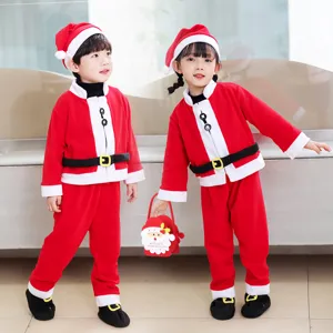 Kids Santa Claus costume set for boys and girls Christmas holiday dress up outfits