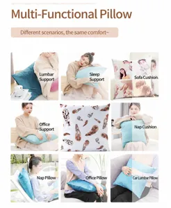 Funda de cojín con foto personalizada y cojín suave para sofá de oficina y la siesta.