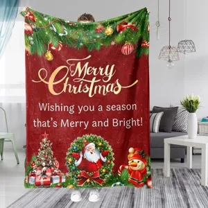 Kerst flanel deken zacht gezellig plaid voor bank bed gezellige kerstdecoratie woonkamer