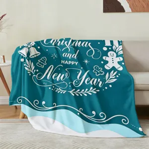 Christmas Flannel Blanket Nordic Style Soft Warm Fleece Throw Blanket for Bed Sofa Living Room Holiday Home Decor
