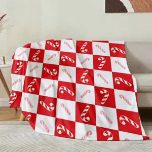 Christmas Flannel Blanket Soft Comfortable Throw Blanket For Sofa Bed Festive Holiday Home Decor Winter Warm Bedding Blanket