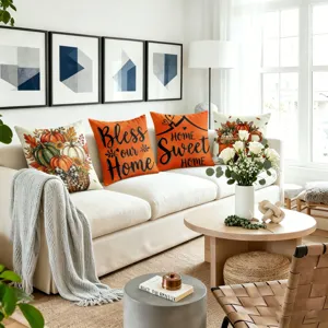 Federe per cuscini autunnali del Ringraziamento, copricuscini decorativi per divano casa.