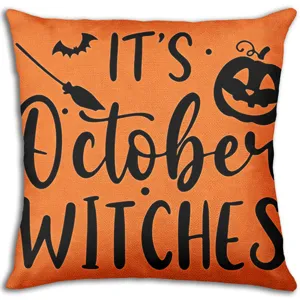 Halloween Kissenbezug Herbst dekorative Kissenhülle weicher Stoff Heimdekoration Wohnzimmer