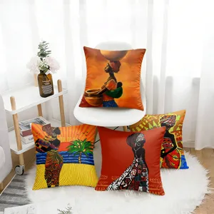 African Tribal Ethnic Geometric Print Cushion Cover Polyester Decorative Throw Pillow Case For Sofa Home Decor
