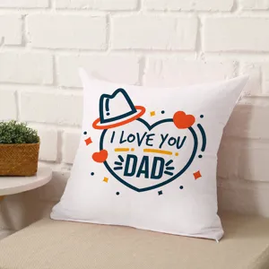 Father's Day throw pillow cover white square cushion case for sofa car office decor