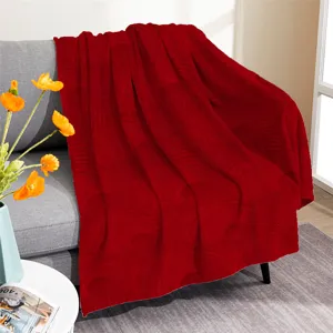 Manta Roja Guochao Estilo Chino Suave Cálido Forro De Sofá Decoración Del Hogar Textil