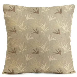 Decorative botanical leaf print throw pillow cover, comfortable square cushion case for sofa.
