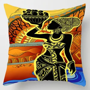 African tribal style decorative throw pillow cover ethnic geometric printed pillowcase no core