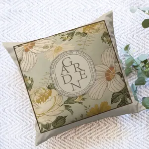 Vintage botanical floral cushion cover short plush throw pillow case for sofa living room decor