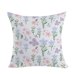 Funda de cojín cuadrada con estampado floral, funda de almohada moderna para sofá y cama.