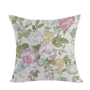 Funda de cojín decorativa floral minimalista cuadrada para sofá cama moderno decoración del hogar