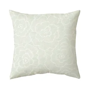 Housse de coussin florale verte style nordique étui de coussin carré déco maison