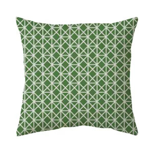 Housse de coussin géométrique verte style nordique décoration de canapé coussin doux.