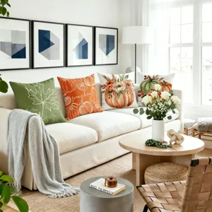 Set di fodere per cuscini decorativi con zucca autunnale per divano soggiorno casa