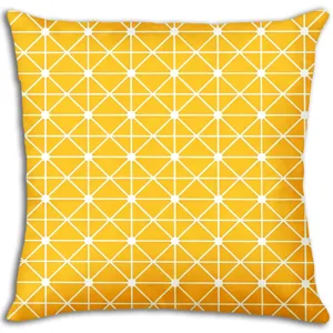 Fundas de cojín geométricas amarillas estilo nórdico retro para decoración de sofá