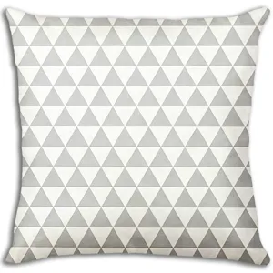 Funda de cojin con patron de triangulo geometrico nordico para sofa de sala suave y comodo.