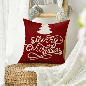 Christmas throw pillow cover red festive cushion case for holiday home sofa decor