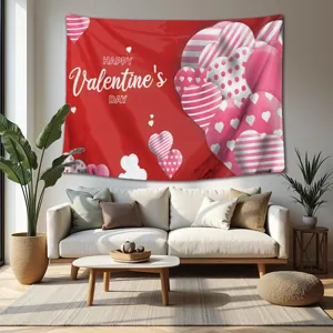 Valentine's Day Love Heart Tapestry Wall Hanging Bedroom Living Room Aesthetic Tapestry Home Decor Wall Cloth
