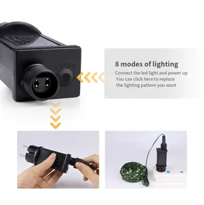 LED string light outdoor waterproof fairy lights decoration copper wire 8 modes adapter