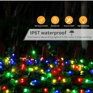 Buiten LED lichtslang voor kerstboomdecoratie en sfeervolle verlichting in de tuin.