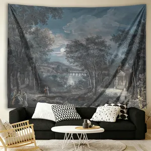 European classical landscape oil painting wall tapestry for bedroom living room decor