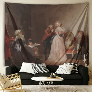European classical oil art tapestry wall hanging for living room bedroom aesthetic home decor