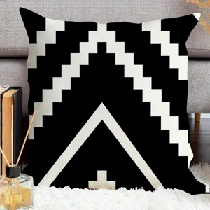 Black and white geometric pillow cover modern abstract sofa cushion cover home decor comfortable