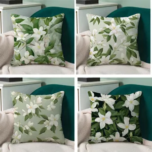 Modern Minimalistisch Botanisch Floral Druck Kissenbezug Samt Zierkissenbezug Für Wohnzimmer Schlafzimmer Sofa Auto Heimdekoration