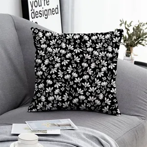 Modern Minimalist Floral Pillow Cover Decorative Polyester Square Cushion Cover For Living Room Sofa Home Decor