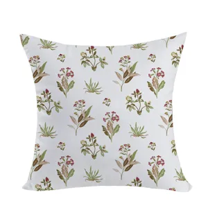 Descubre nuestra funda de cojín floral minimalista, elegante funda botánica cuadrada.