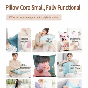 Personalisiertes Kissen Fotokissen weicher quadratischer Kissenbezug Sofa Taillenstütze Kissen